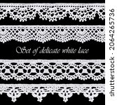 Set of white tape lace on a...