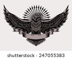 illustration of emblem with... | Shutterstock . vector #247055383