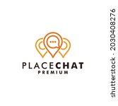 place chat logo design icon... | Shutterstock .eps vector #2030408276