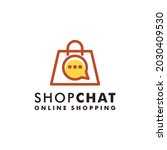 shopping bag chat logo design... | Shutterstock .eps vector #2030409530