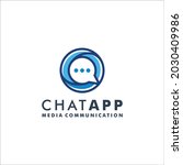 chat communication logo design... | Shutterstock .eps vector #2030409986