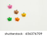 doll of a pumpkin made by felt | Shutterstock . vector #656376709