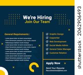 job hiring poster design... | Shutterstock .eps vector #2062906493