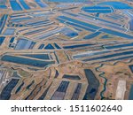 Aerial View Of Salt Marshes On...