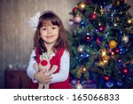 Little Girl On Christmas
