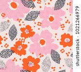 Seamless Pattern With Flowers...