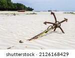 Boat Anchor On The Beach. Low...