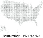 vector usa map filled with a... | Shutterstock .eps vector #1474786760