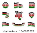 kenya flags collection. flags... | Shutterstock .eps vector #1340325773