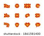 macedonia flag   flat... | Shutterstock .eps vector #1861581400