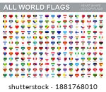 all world flags   vector set of ... | Shutterstock .eps vector #1881768010