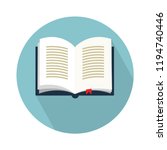 open book icon. simple... | Shutterstock .eps vector #1194740446
