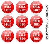 grand sale up to 10 20 30 40 50 ... | Shutterstock .eps vector #200805629