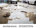 Garbage And Dirty Water Lot Of...