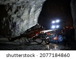 Jumbo Drill Posing at Underground Mine