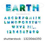 earth landscape modern font.... | Shutterstock .eps vector #1323066350