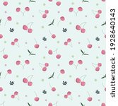 cherry seamless pattern. summer ... | Shutterstock . vector #1928640143