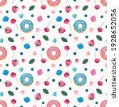 seamless pattern with sweets.... | Shutterstock . vector #1928652056