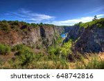 Views of Velka amerika, Lake in the old quarry, Czech republic