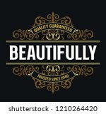 victorian badge stylish... | Shutterstock .eps vector #1210264420