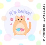 it's twins. baby shower party.... | Shutterstock .eps vector #2146831659