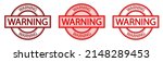 warning stamp. beware  caution... | Shutterstock .eps vector #2148289453