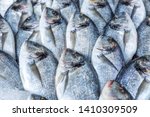 beautifully laid out fish on... | Shutterstock . vector #1410309509