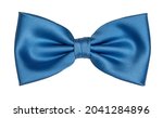 Top view of light blue bow tie  ...