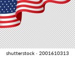 waving flag of american... | Shutterstock .eps vector #2001610313