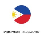 philippines flag in circle... | Shutterstock .eps vector #2106600989