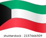 kuwait flag wave  isolated  on... | Shutterstock .eps vector #2157666509