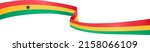 ghana flag wave  isolated  on... | Shutterstock .eps vector #2158066109