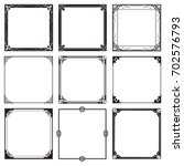 set decorative frames and... | Shutterstock .eps vector #702576793