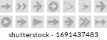 arrow icon set isolated on... | Shutterstock .eps vector #1691437483