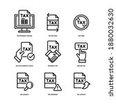 Tax line icons set. Line vector. Isolate on white background.