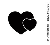 two hearts icon  vector... | Shutterstock .eps vector #1822591799