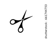 scissors   vector icon | Shutterstock .eps vector #661744753