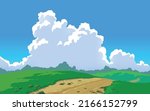 Vector Landscape With Hills And ...