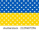 flag of ukraine with white... | Shutterstock .eps vector #2129607296