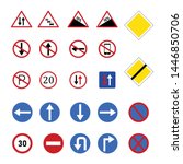 vector traffic symbols for... | Shutterstock .eps vector #1446850706
