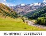 A September day in Vallelunga (or: Langtaufers), a valley in South Tyrol, Italy. It is a side valley of the Venosta (or Vinschgau) valley. It lies in the western part of the province of South Tyrol.