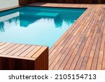 Hardwood ipe pool deck on...