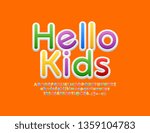 vector colorful poster hello...