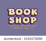 vector vintage sign book shop... | Shutterstock .eps vector #1410173000