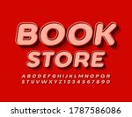 vector red sign book store with ... | Shutterstock .eps vector #1787586086