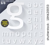 modern flat alphabet for... | Shutterstock .eps vector #184620053