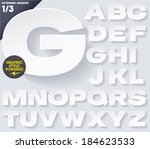 modern flat alphabet for... | Shutterstock .eps vector #184623533