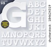 modern flat alphabet for... | Shutterstock .eps vector #184624319
