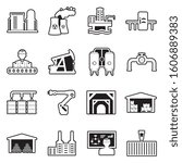factory icons. line with fill...