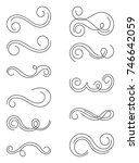 calligraphic design elements.... | Shutterstock .eps vector #746642059